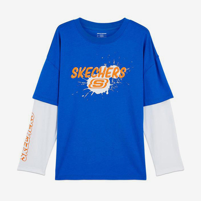 Skechers/斯凯奇正品当季新款儿童休闲运动舒适长袖T恤,童装/婴儿装/亲子装,T恤,淘宝优惠券,粉丝福利购,淘宝优惠卷