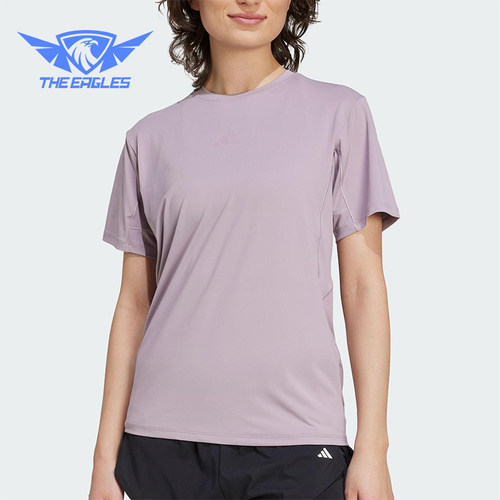 Adidas/阿迪达斯正品2025夏季女士圆领健身经典训练短袖KC4728