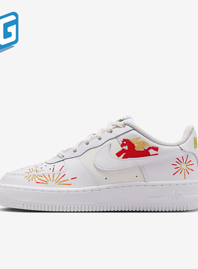 Nike/耐克正品Air Force 1 GS女子大童休闲低帮运动鞋IQ1133-111