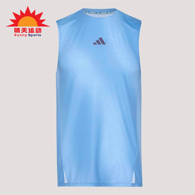 Adidas/阿迪达斯正品夏季男士透气无袖跑步训练运动背心T恤KY5047