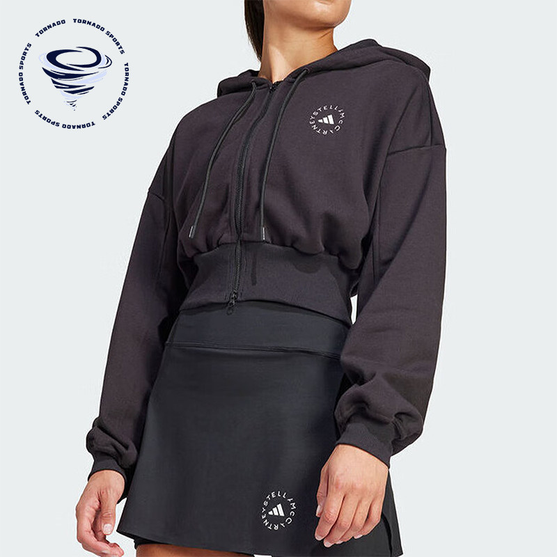 Adidas/阿迪达斯正品新款女时尚休闲短款收腰运动连帽外套 IN3637,运动服/休闲服装,运动茄克/外套,淘宝优惠券,粉丝福利购,淘宝优惠卷