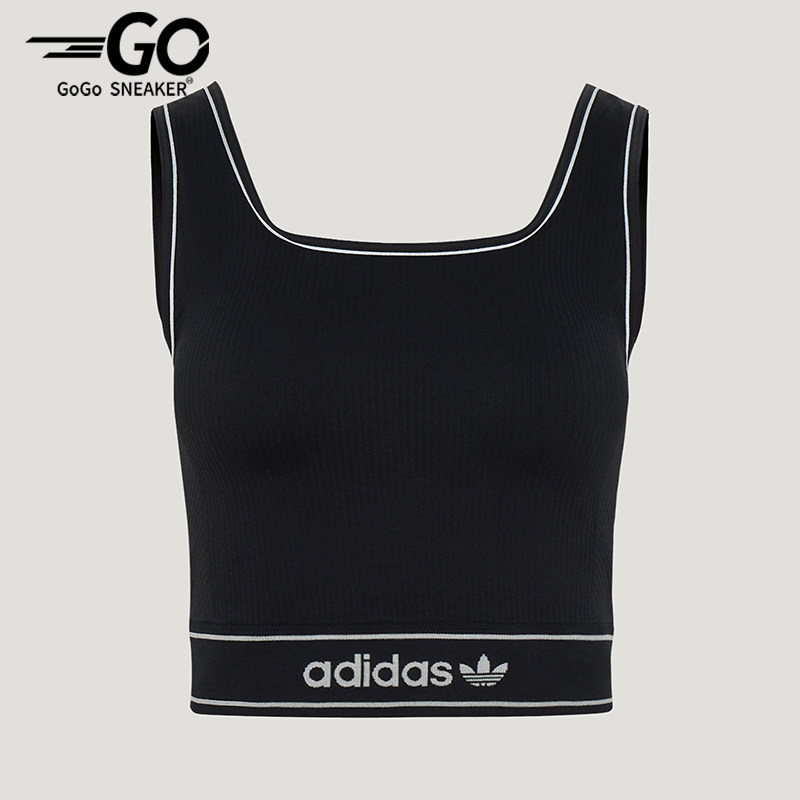 Adidas/阿迪达斯正品女士经典时尚透气休闲运动背心T恤LF4590