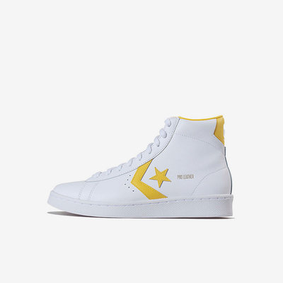 Converse匡威 Pro Leather 男女款白敬亭同款高帮板鞋白黄166812C