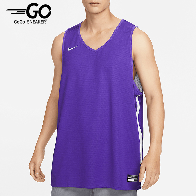 Nike/耐克正品夏季新款男士篮球训练双面穿背心T恤CQ4363-546