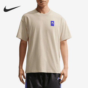 Nike/耐克正品SwoshSwosh新款男米白蓝色短袖T恤IH1158-229