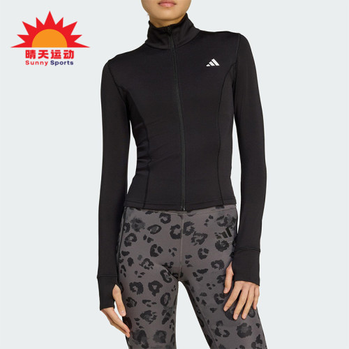 Adidas/阿迪达斯正品WE ZP THRU JKT女士运动修身高领外套JM9185