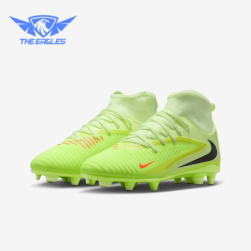 Nike/耐克正品2025秋季款儿童减震高帮系带耐磨足球鞋HQ2022-800