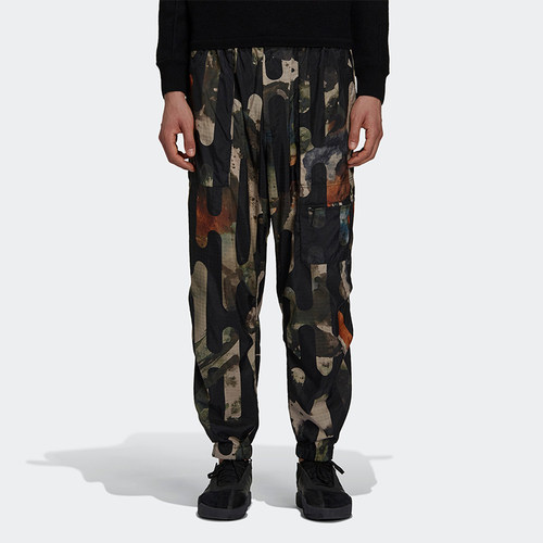 Adidas/阿迪达斯正品男士抽象印花宽松直筒针织运动裤HB3326