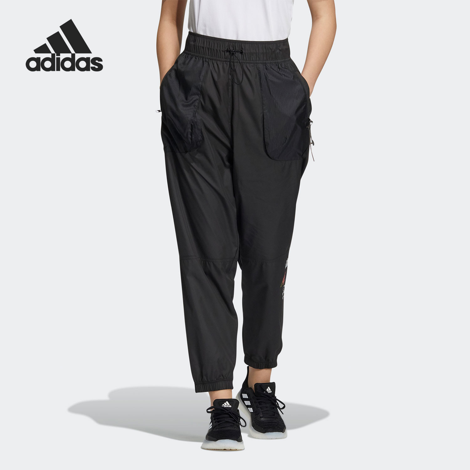Adidas/阿迪达斯正品当季女子新款梭织薄款运动长裤 HA3630