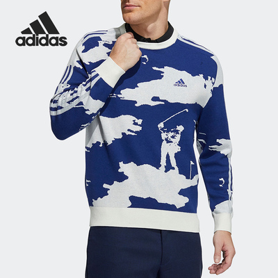 Adidas/阿迪达斯正品时尚印花男子圆领舒适套头卫衣GU8741