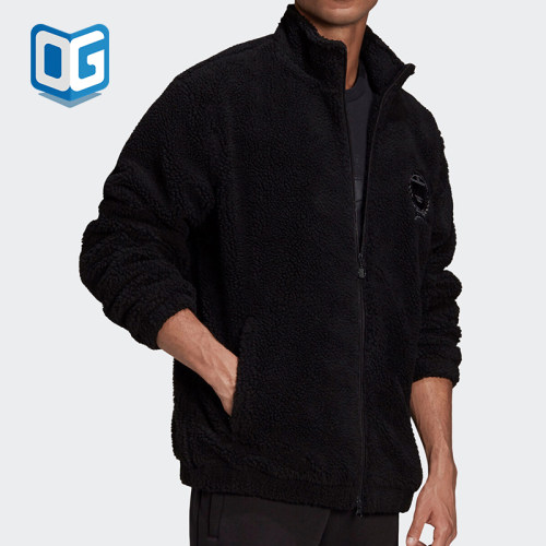 Adidas/阿迪达斯正品三叶草男士立领保暖摇粒绒运动外套H32150