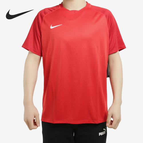 Nike/耐克正品新款男士简约圆领透气足球运动短袖881483-657