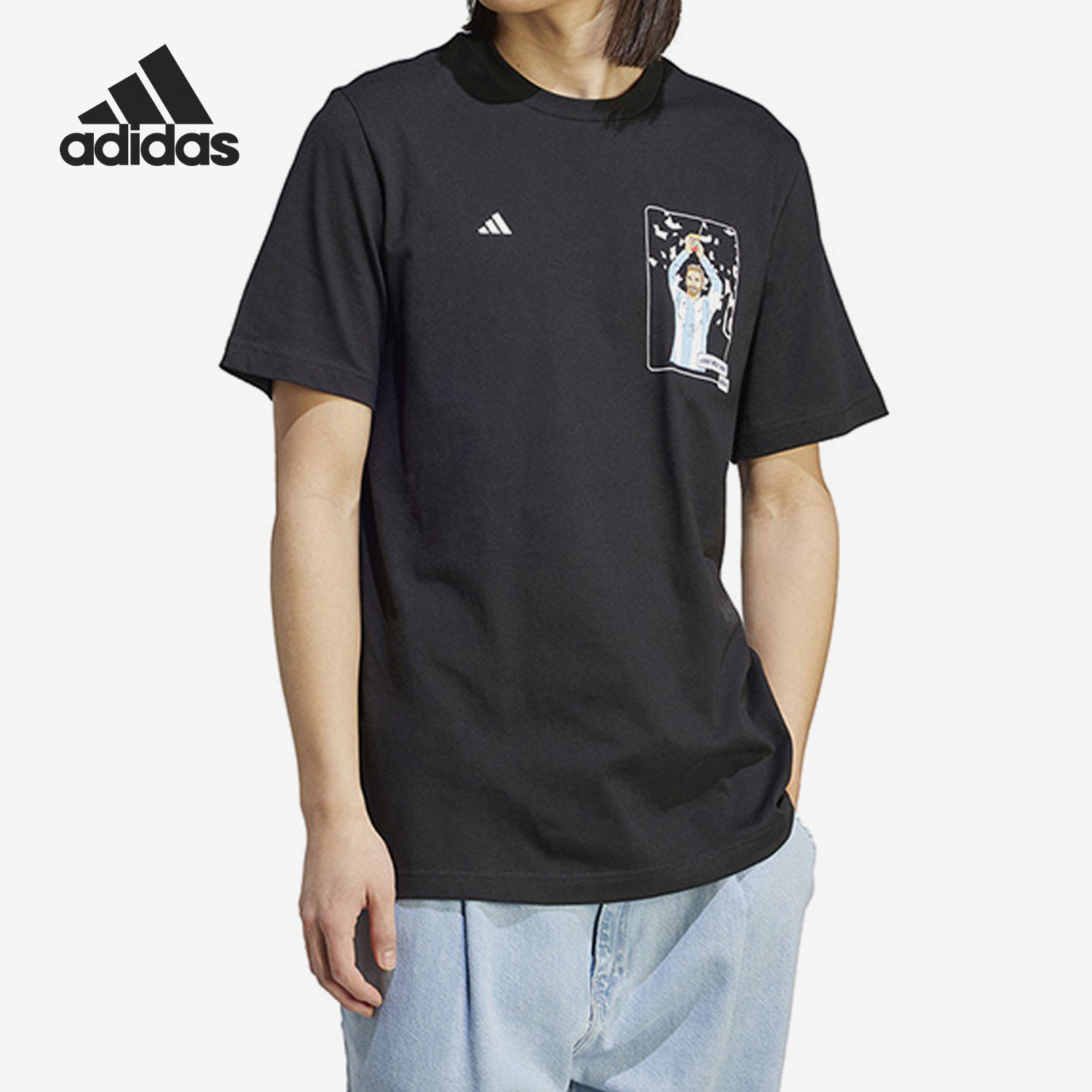 Adidas/阿迪达斯正品当季新款男子休闲圆领短袖T恤IB4909,运动服/休闲服装,运动T恤,淘宝优惠券,粉丝福利购,淘宝优惠卷