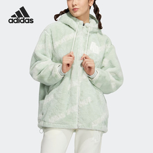 新款 当季 女子摇粒绒运动连帽外套IB2708 阿迪达斯正品 Adidas