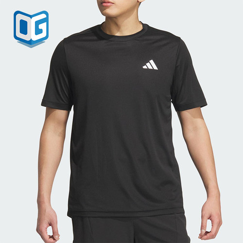 Adidas/阿迪达斯正品D2M PLAIN男士经典健身短袖运动T恤KA8338