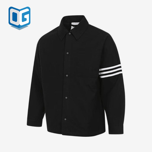 Adidas/阿迪达斯正品三叶草男士休闲翻领三条纹外套JC9906