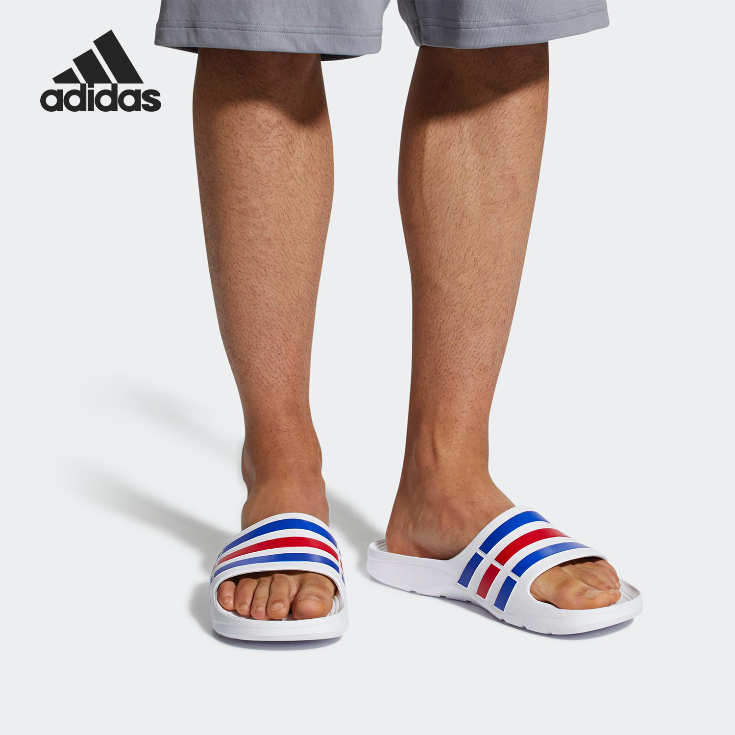 Adidas/阿迪达斯正品 当季新款舒适耐磨沙滩男女凉拖鞋 U43664