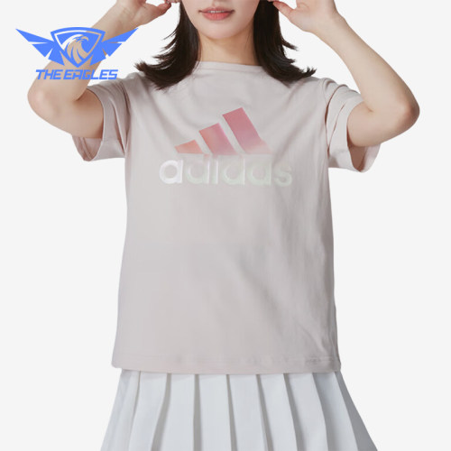 阿迪达斯女士印花时尚短袖T恤