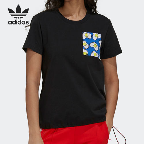 Adidas/阿迪达斯正品 三叶草女子夏季新款运动休闲短袖T恤HA4708