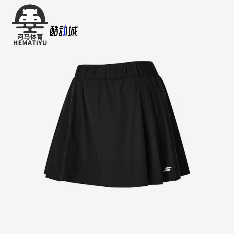 Skechers/斯凯奇正品KNITDRESS女士户外透气耐穿休闲宽松短裙