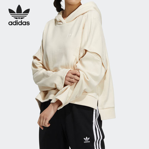 Adidas/阿迪达斯正品三叶草女子舒适休闲运动连帽卫衣 HC6605