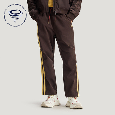 Adidas/阿迪达斯正品2025冬季款男士日常梭织直筒运动长裤KE4063