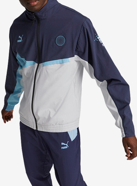 Puma/彪马正品新款男子拼色防风立领运动夹克外套767141-14