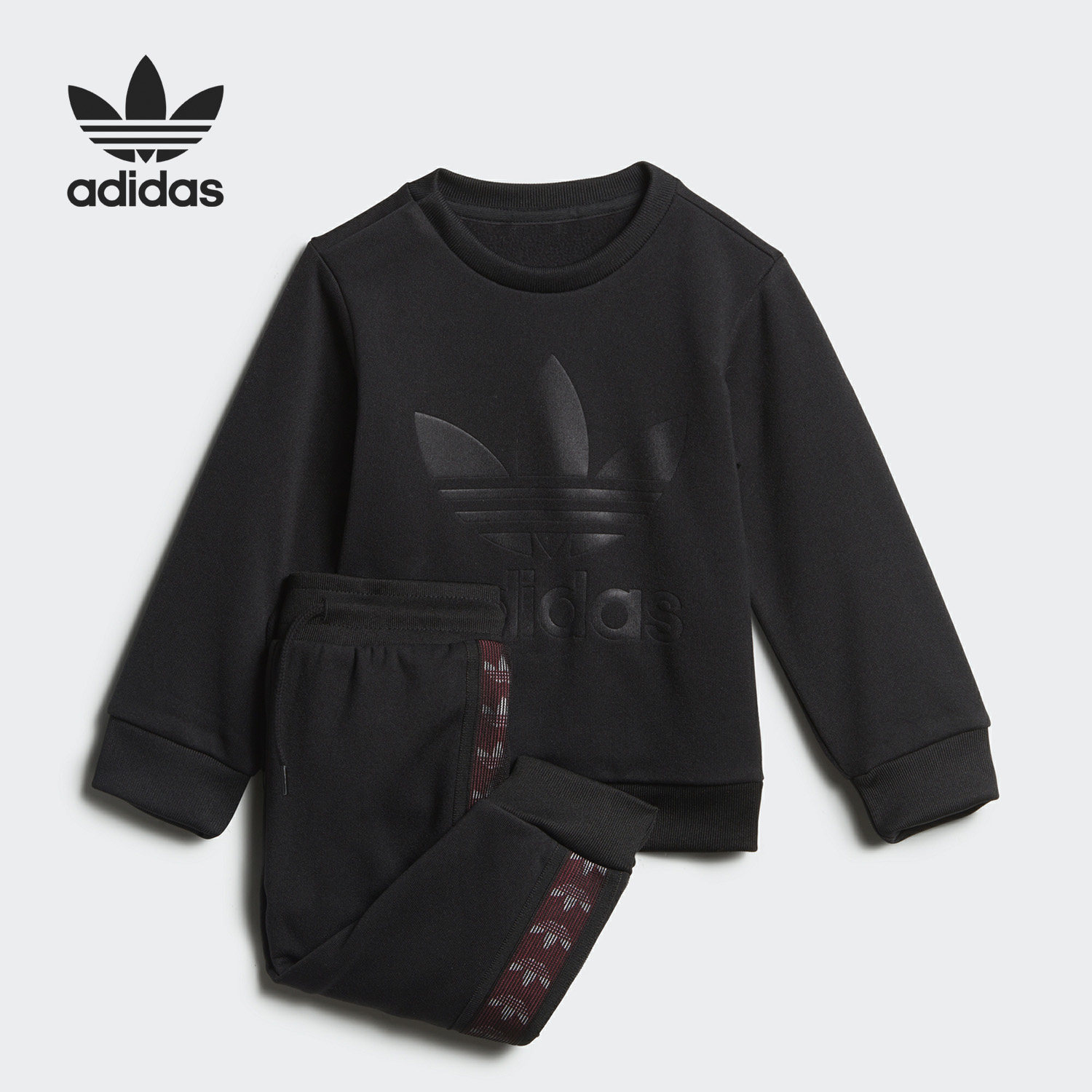Adidas/阿迪达斯正品三叶草婴童舒适圆领休闲运动套装 EI7451,童装/婴儿装/亲子装,套装,淘宝优惠券,粉丝福利购,淘宝优惠卷