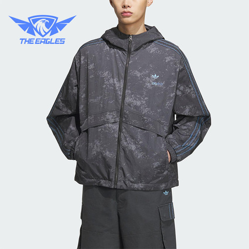 Adidas/阿迪达斯正品三叶草男女休闲经典运动连帽日常外套KC1433