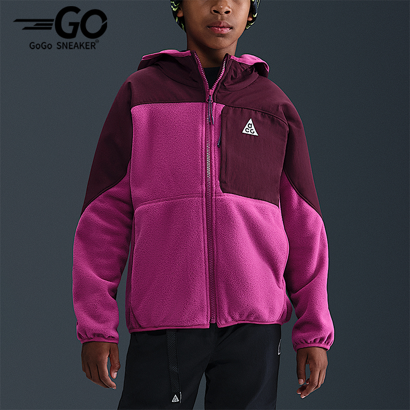 Nike/耐克正品2025大童休闲摇粒绒拉链复古夹克外套HQ9606-501