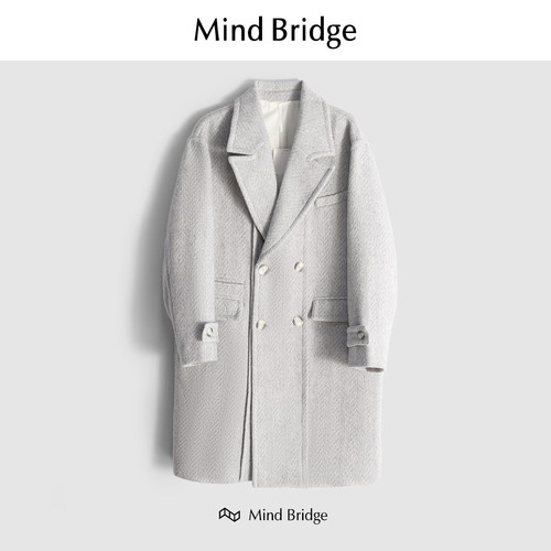 MindBridge绵羊毛呢大衣防风保暖