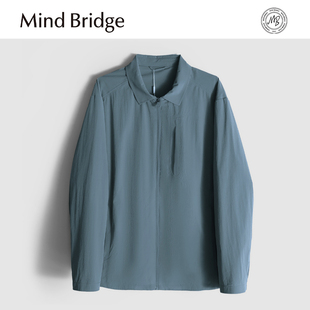 高弹力户外防风休闲透气翻领夹克抗皱 男士 MindBridge新款 2025秋季