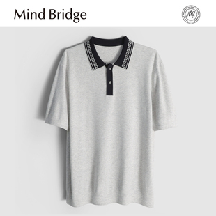 短袖 高弹力撞色领商务休闲保暖针织衫 2025秋冬男士 MindBridge新款