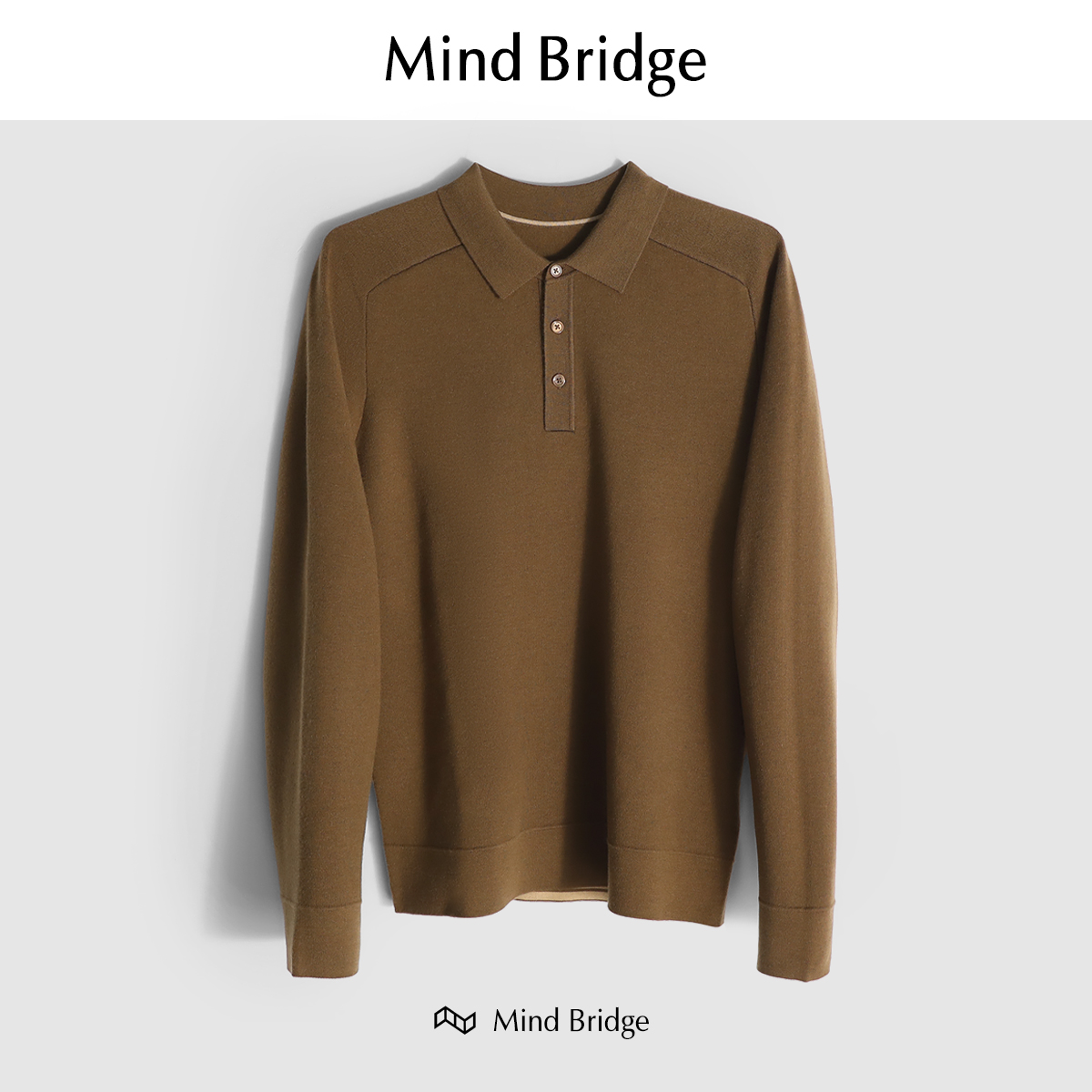 MindBridge绵羊毛弹力针织衫保暖