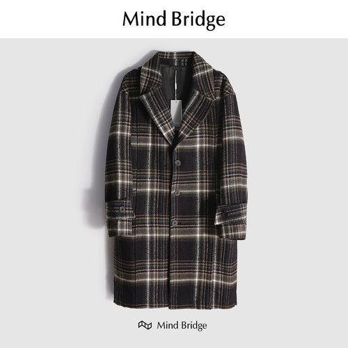 MindBridge羊毛冬呢大衣防风保暖