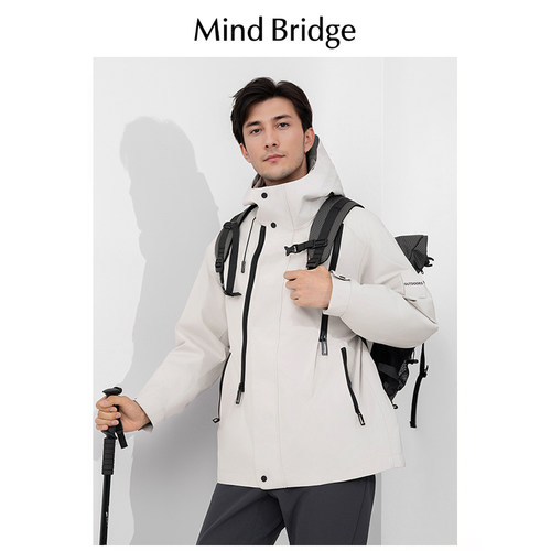 羽绒冲锋衣MindBridge鸭绒连帽冬