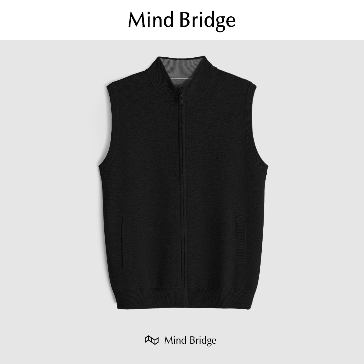 MindBridge绵羊毛针织衫背心保暖