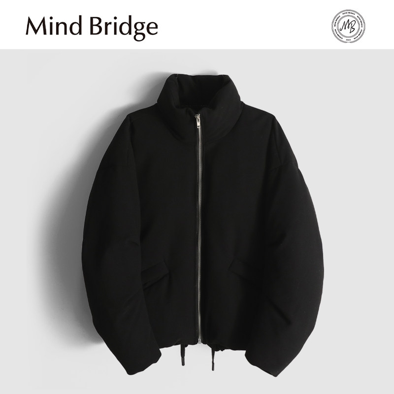 MindBridge新款2025冬季男士户外休闲加厚防风保暖立领鸭绒羽绒服