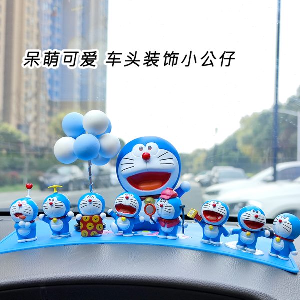 网红车内车载装饰用品睡觉大雄汽车摆件卡通可爱创意中控台上公仔
