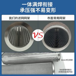 精密不锈钢滤芯带法兰卡盘丝牙滤芯烧结钛棒折叠滤芯非标滤芯定制