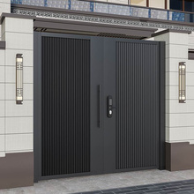 铝合金别墅庭院大门中式花园乡村门户外铁艺不锈钢单开双开门*