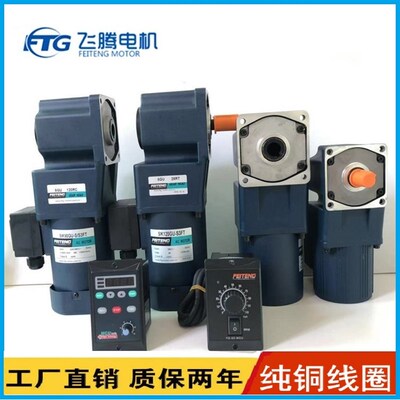 FEITENG飞腾25W40W60W直角中空电机90W120W200W直角中实减速马达