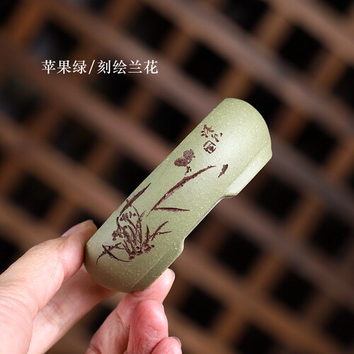 鹅卵石盆豆青泥 降坡泥 精品微型花盆 泥绘/刻绘