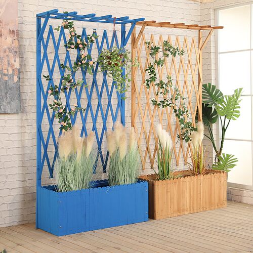 防腐木栅栏庭院花架室外围栏隔断花园阳台装饰户外篱笆网格爬藤架