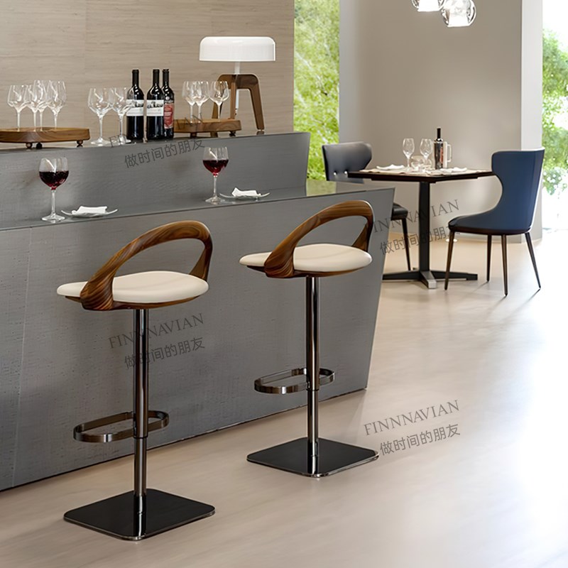 芬纳维亚 意式轻奢岛o台椅升降吧台椅 极简高脚椅(Ester埃斯特尔)