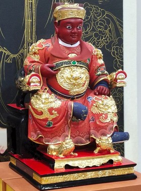 香樟木雕贴金保安广泽尊王十三太D保郭圣王郭王公国风神像摆件