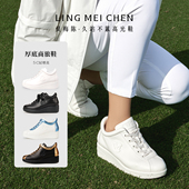 厚底增高休闲鞋 女鞋 女2025新款 灵梅陈高光鞋 商旅鞋 真皮鞋 运动鞋 子