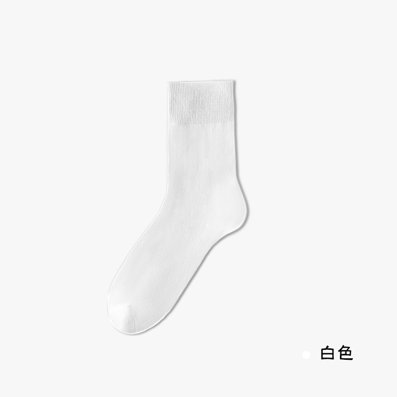 新款春秋袜子女士纯棉无骨中筒袜松口不勒月子袜百搭女袜诸暨袜业