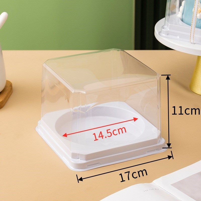 新款2/3/4/6寸蛋糕包装盒四寸透明生日慕斯杨枝甘露爆浆泡芙打包