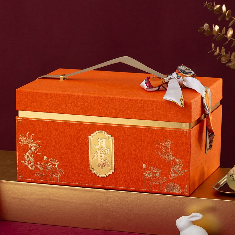 新款2024新款中秋节月饼盒月饼礼盒空盒高档礼品盒高级包装盒定制